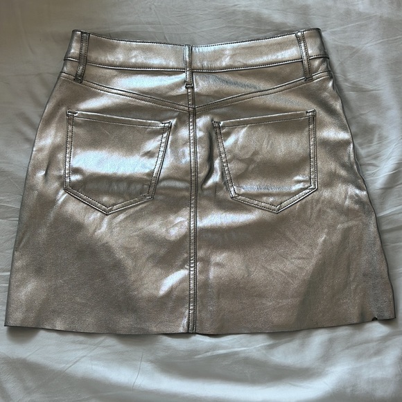 Express High Waisted Metallic Mini Skirt - Picture 7 of 13